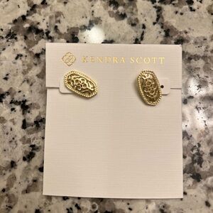 Kendra Scott Gold Textured Earrings
